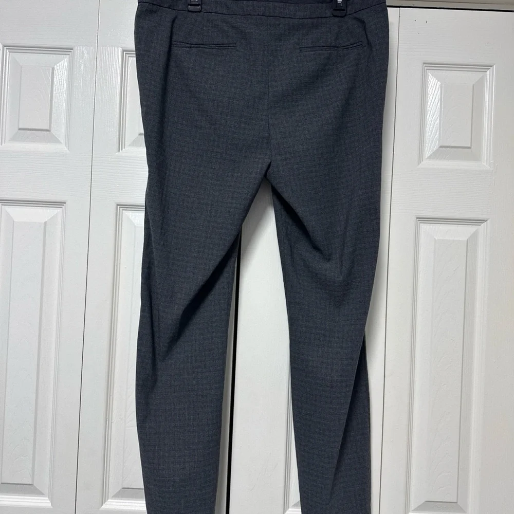 DKNY Charcoal Gray Straight-Leg Ponte Pants with Zip Pockets A29
